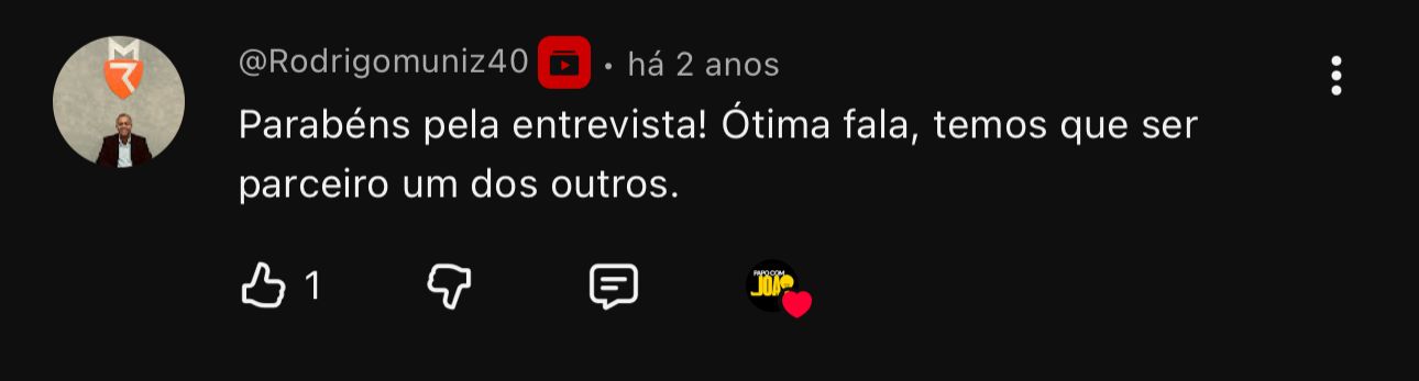 Comentário de @Rodrigomuniz40
